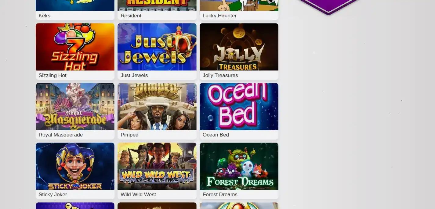 Таблица доступных методов платежа в казино